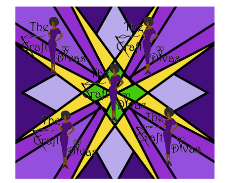 Purple Stained Glass Star Image